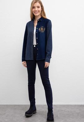 Kadın Mavi Gömlek - 50209556003