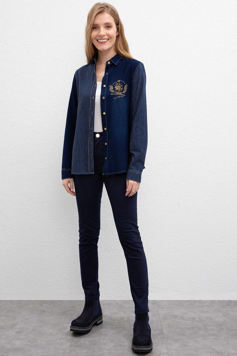 Kadın Mavi Gömlek - 50209556003