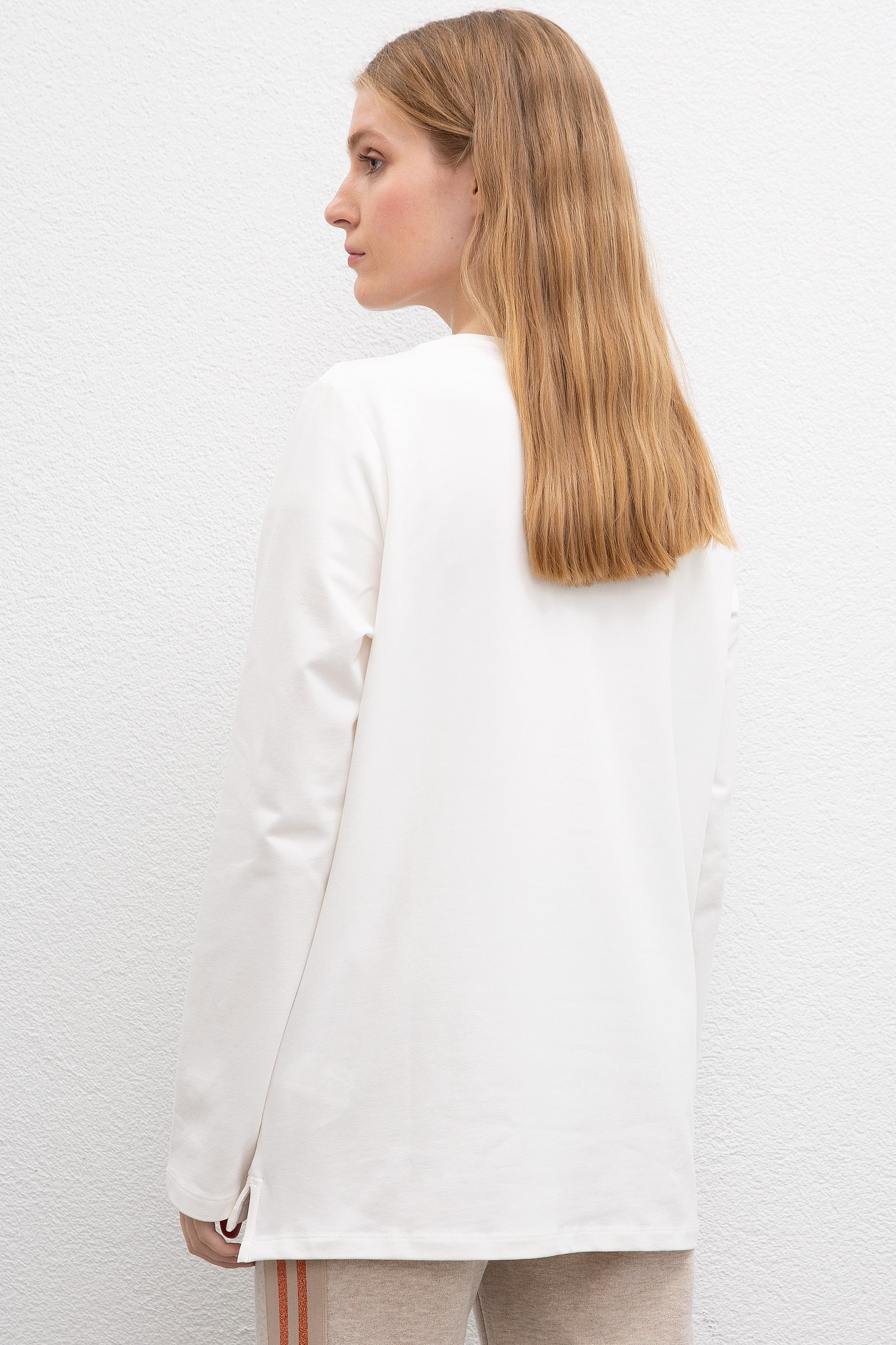 Kadın Ekru Sweatshirt