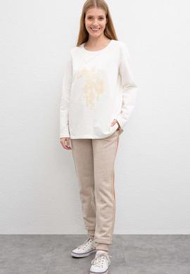 Kadın Ekru Sweatshirt - 50206531006