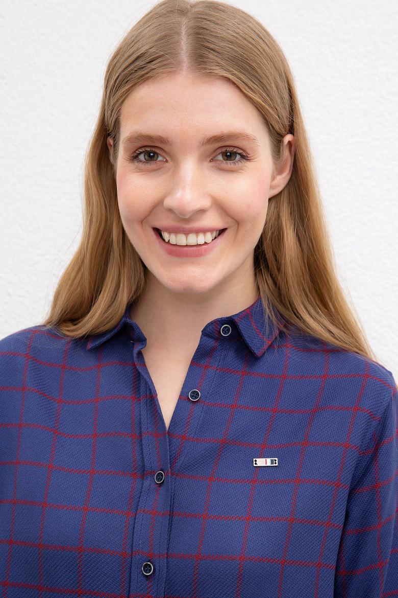 Kadın Lacivert Gömlek - 50207166006