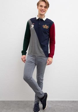 Erkek Antrasit Melanj Polo Yaka Sweatshirt - 50207504015