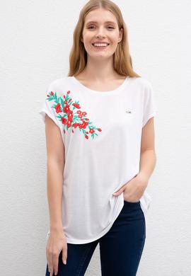 Kadın Beyaz Tişört - 50203361001
