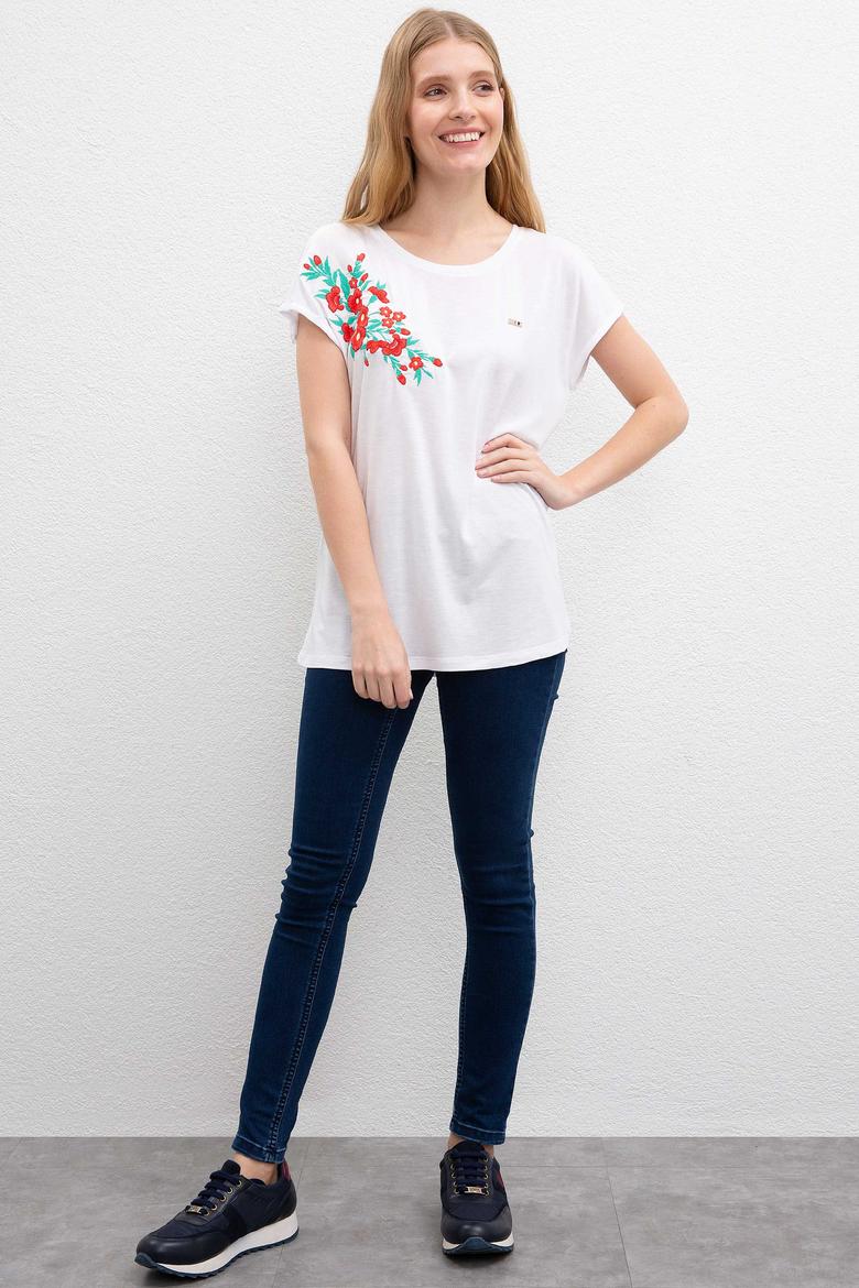 Kadın Beyaz Tişört - 50203361001