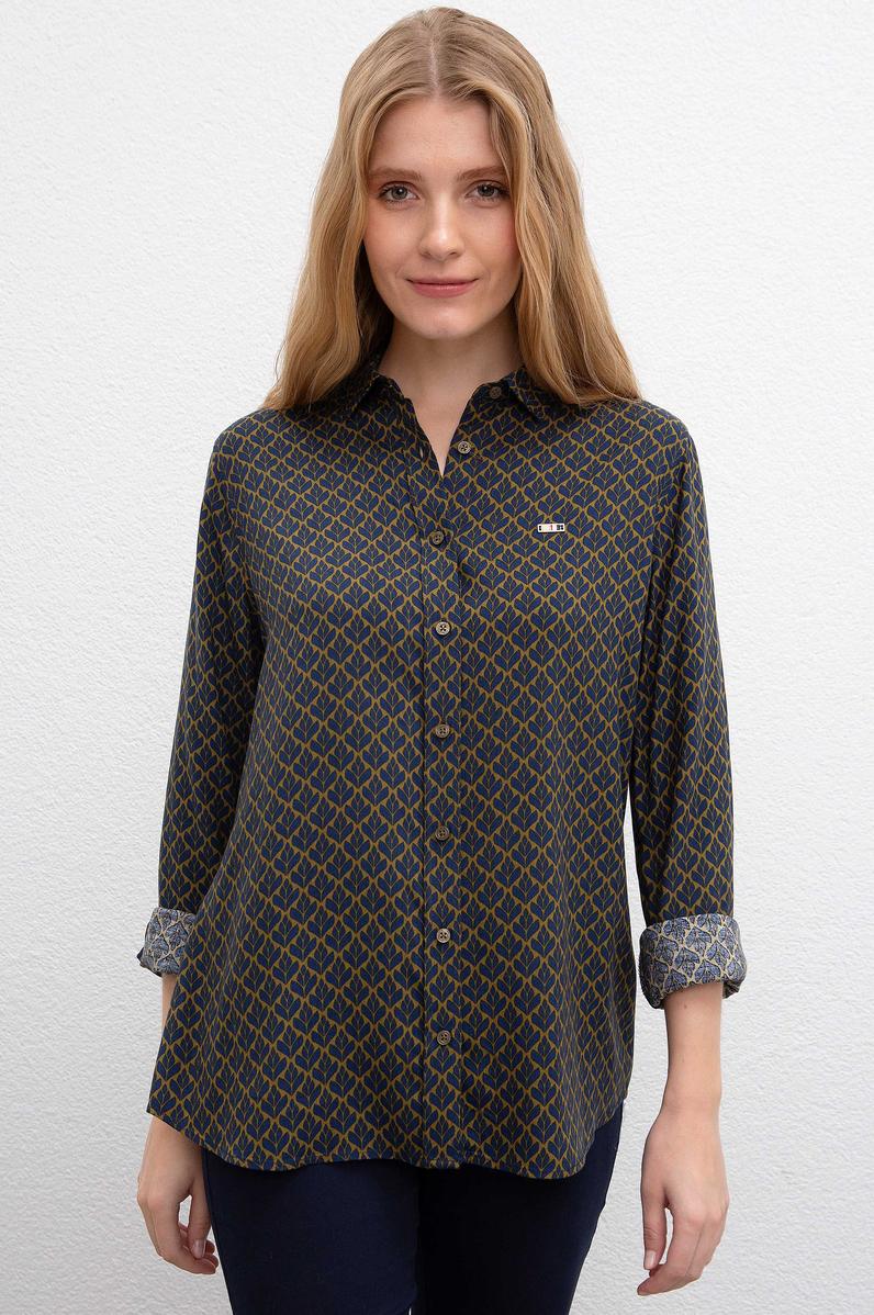 Kadın Yeşil Gömlek Uzunkol