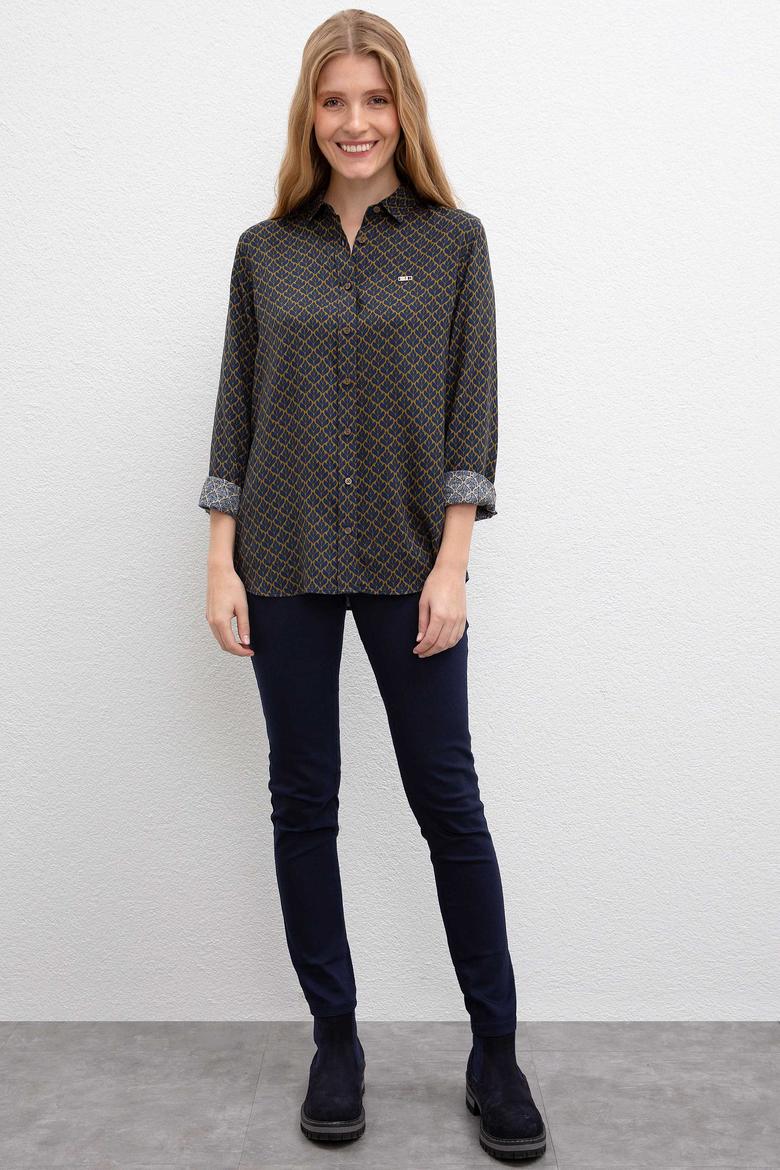 Kadın Yeşil Gömlek Uzunkol - 50207954016