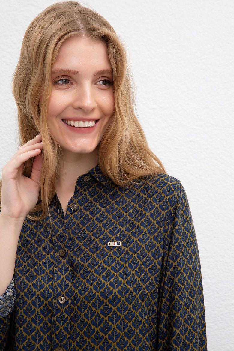 Kadın Yeşil Gömlek Uzunkol - 50207954016