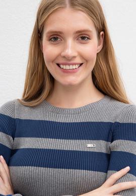 Kadın Gri Melanj Triko Elbise - 50206870016