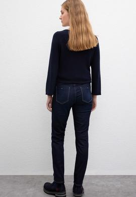 Kadın Koyu Mavi Jean Pantolon - 50209330001