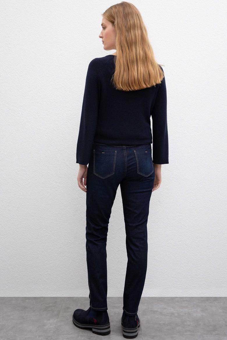 Kadın Koyu Mavi Jean Pantolon - 50209330001