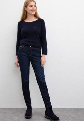 Kadın Koyu Mavi Jean Pantolon - 50209330001