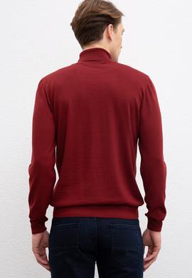 Erkek Bordo Basic Kazak - 50206744028