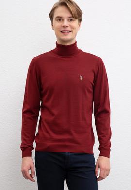 Erkek Bordo Basic Kazak - 50206744028