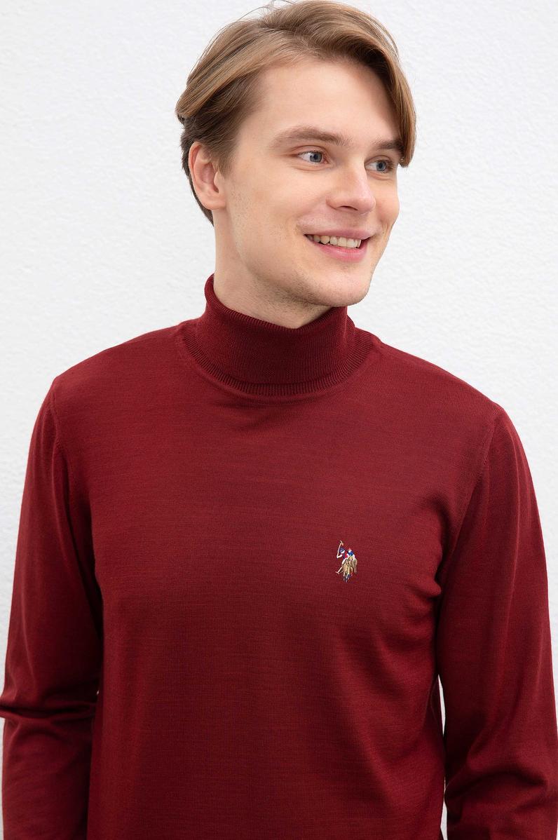 Erkek Bordo Basic Kazak