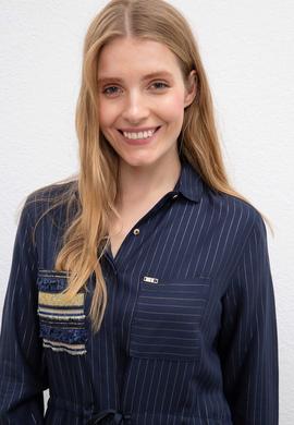 Kadın Lacivert Dokuma Elbise - 50207465011