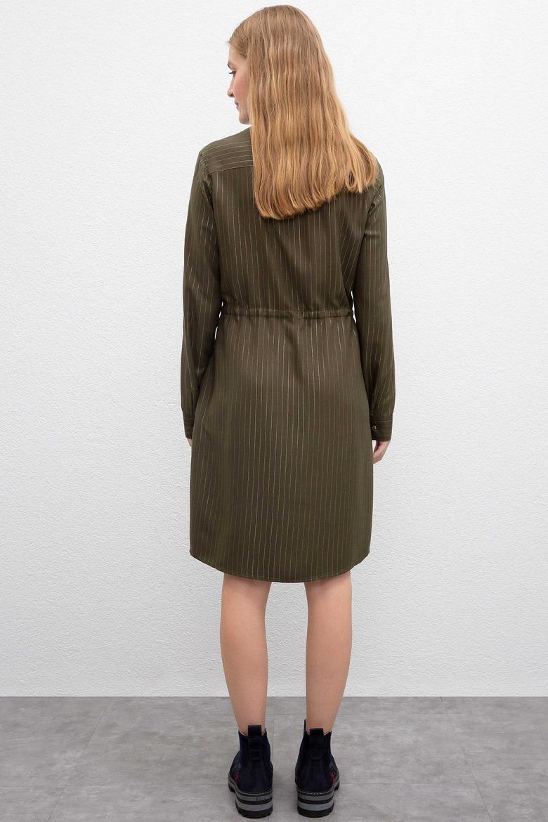 Kadın Yeşil Dokuma Elbise - 50207465020