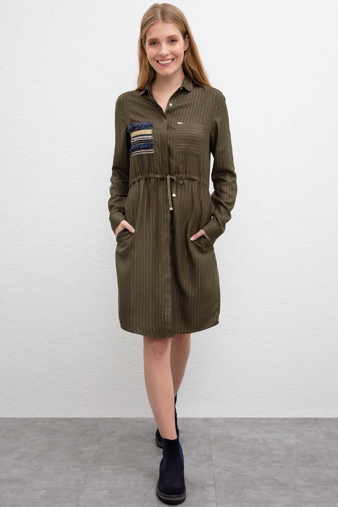 Kadın Yeşil Dokuma Elbise