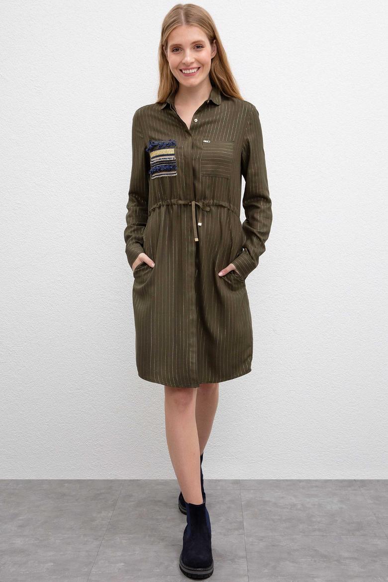 Kadın Yeşil Dokuma Elbise