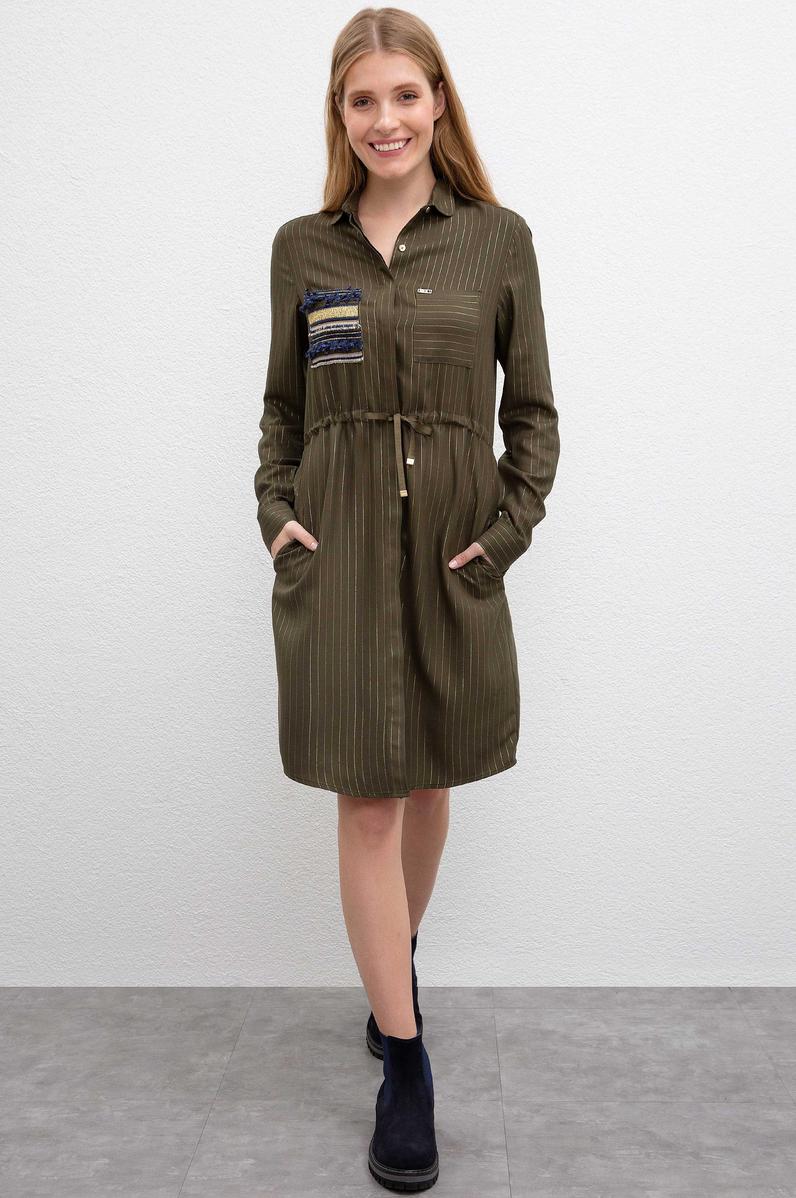 Kadın Yeşil Dokuma Elbise