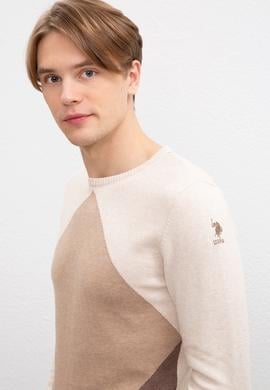 Erkek Camel Melanj Bisiklet Yaka Triko Kazak - 50207700008