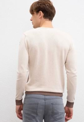 Erkek Camel Melanj Bisiklet Yaka Triko Kazak - 50207700008