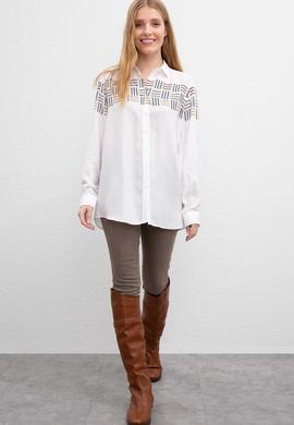 Kadın Yeşil Gömlek Uzunkol - 50207955012