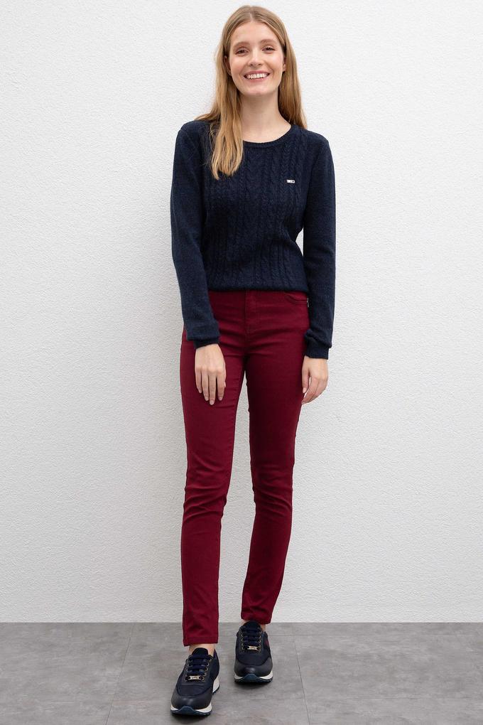 Kadın Bordo Pantolon