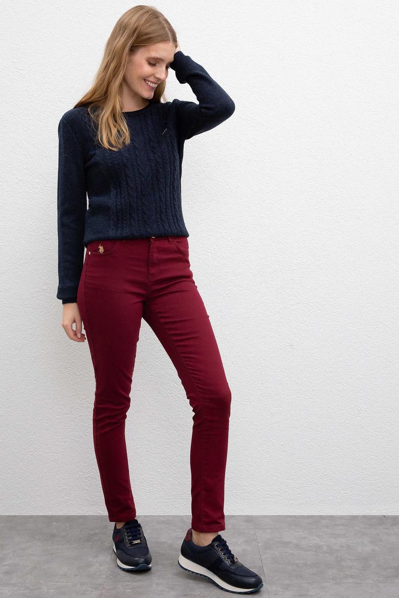 Kadın Bordo Pantolon - 50214037035