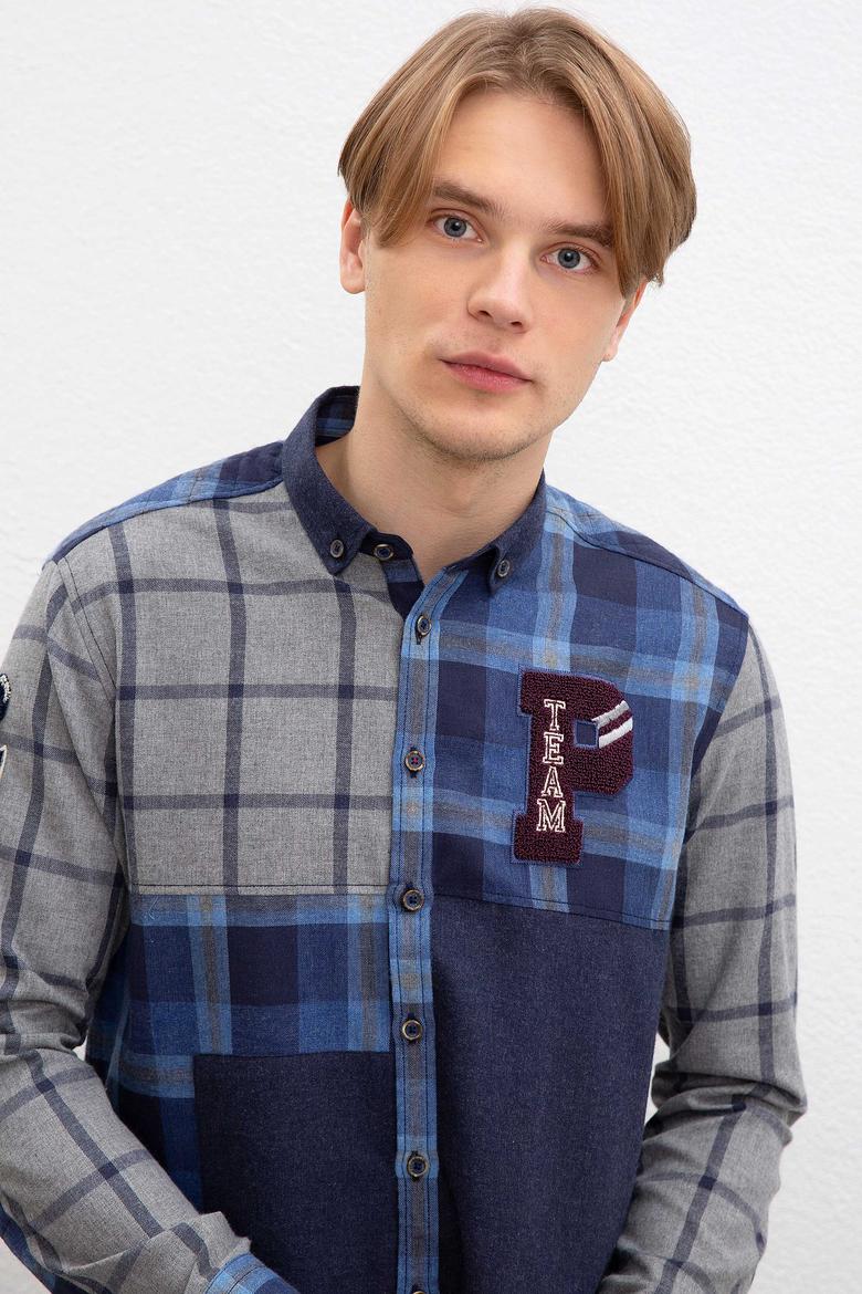 Erkek Lacivert Gömlek Uzunkol - 50207342009