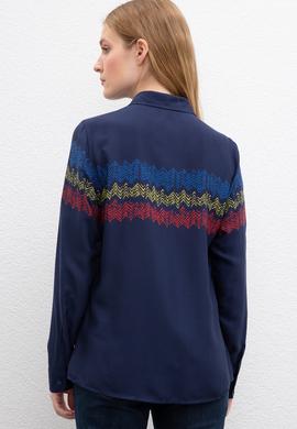 Kadın Lacivert Gömlek - 50207967012