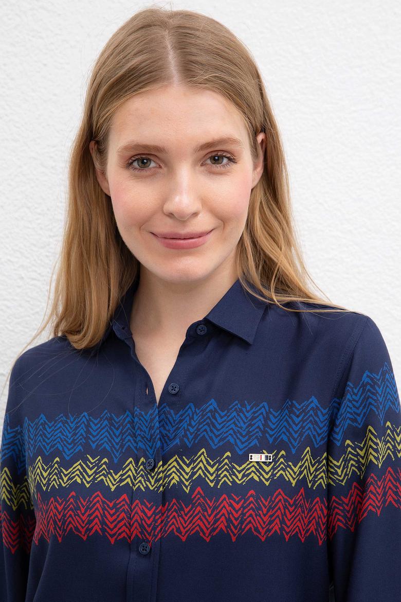 Kadın Lacivert Gömlek - 50207967012