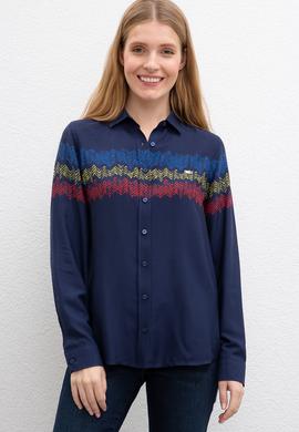 Kadın Lacivert Gömlek - 50207967012
