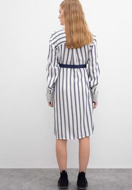 Kadın Lacivert Dokuma Elbise - 50209462012