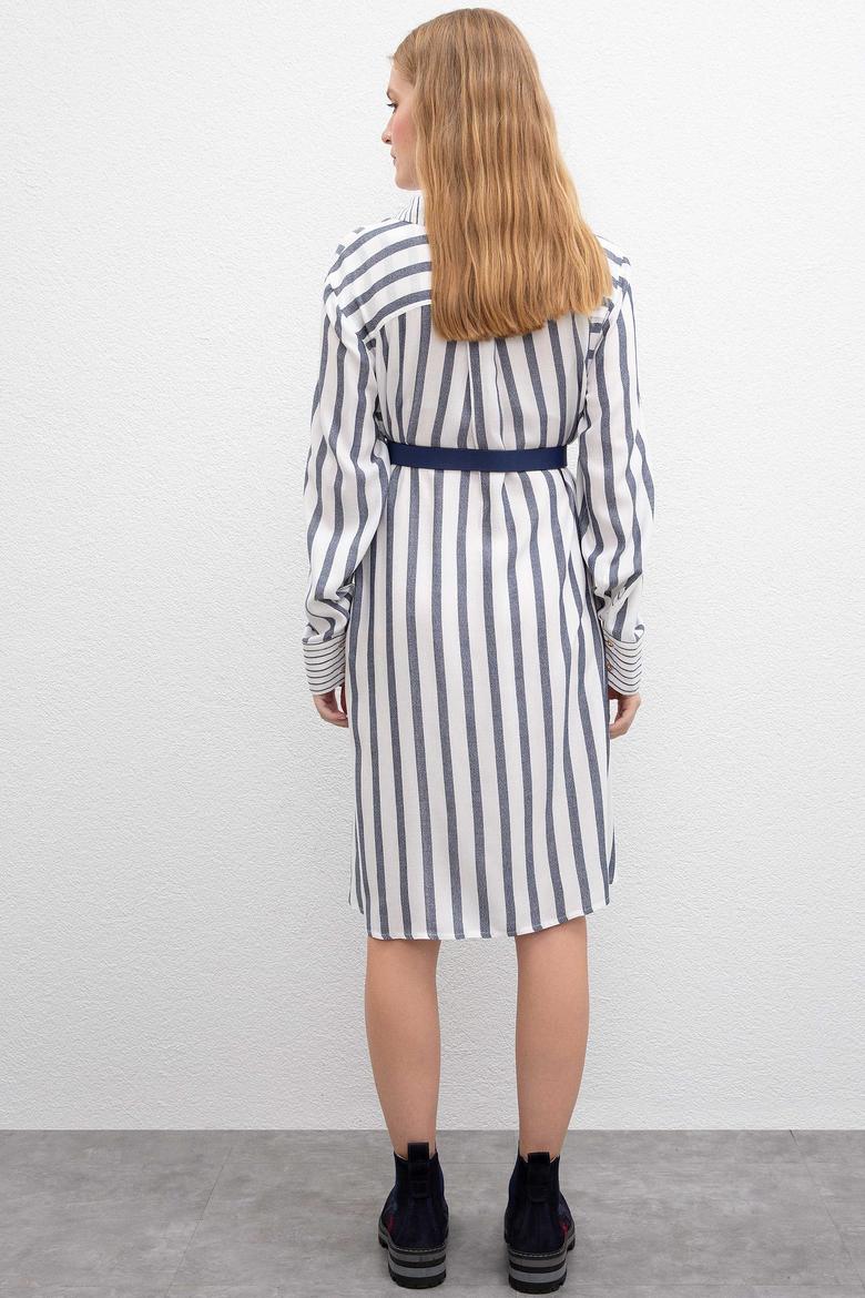 Kadın Lacivert Dokuma Elbise - 50209462012