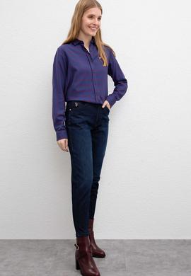 Kadın Mavi Jean Pantolon - 50209490001