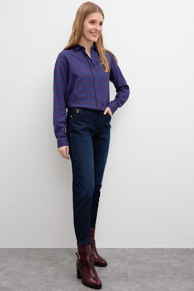 Kadın Mavi Jean Pantolon - 50209490001