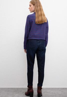 Kadın Mavi Jean Pantolon - 50209490001