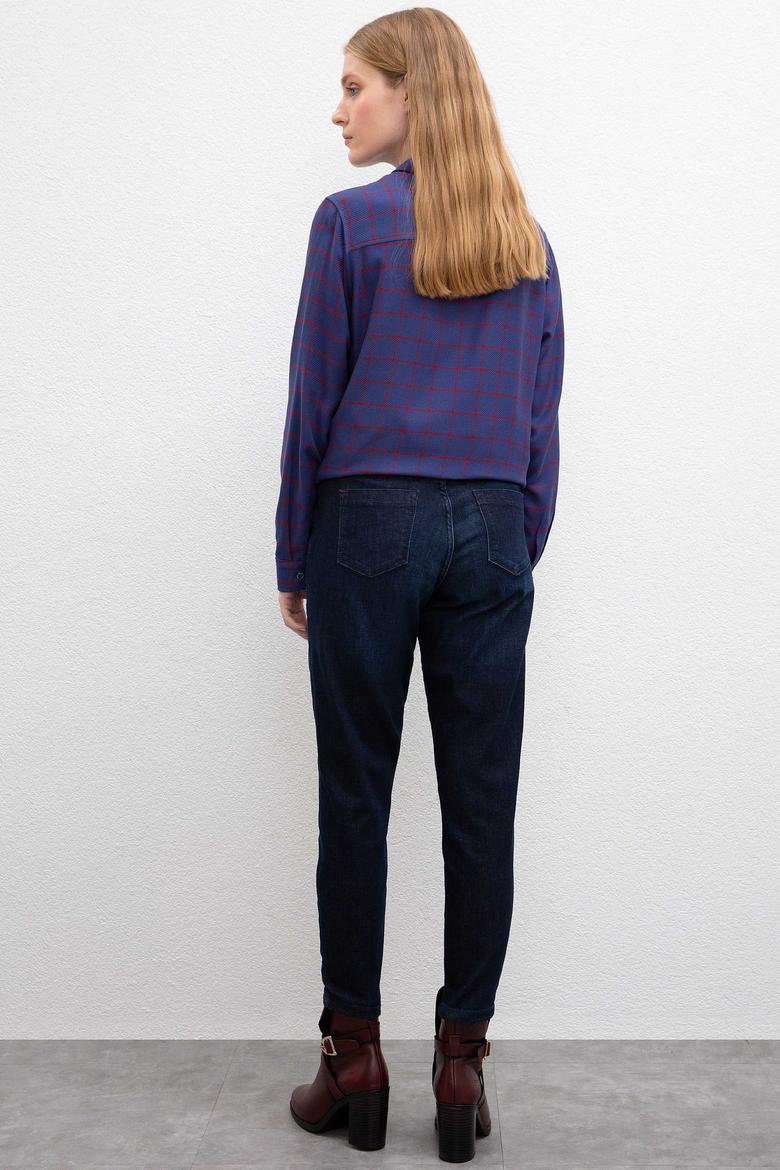 Kadın Mavi Jean Pantolon - 50209490001