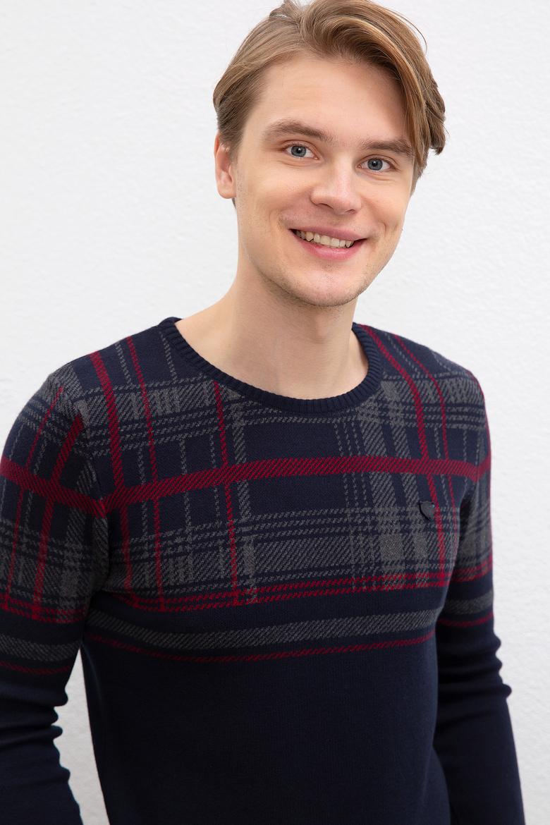 Erkek Lacivert Kazak - 50207674007