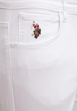 Erkek Renkli Logo 5 Cep Beyaz Chinos - 50198796049