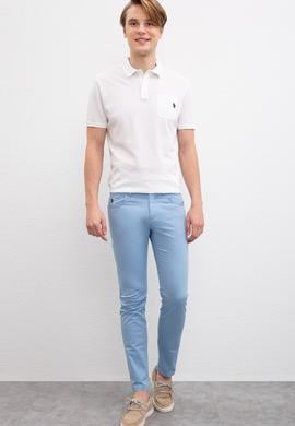 Erkek Açık İndigo Kanvas Pantolon - 50202959057