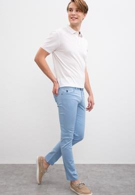 Erkek Açık İndigo Kanvas Pantolon - 50202959057