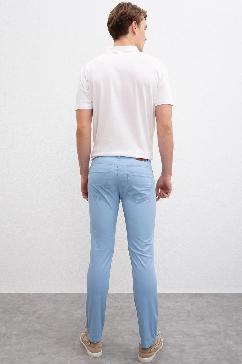 Erkek Açık İndigo Kanvas Pantolon - 50202959057