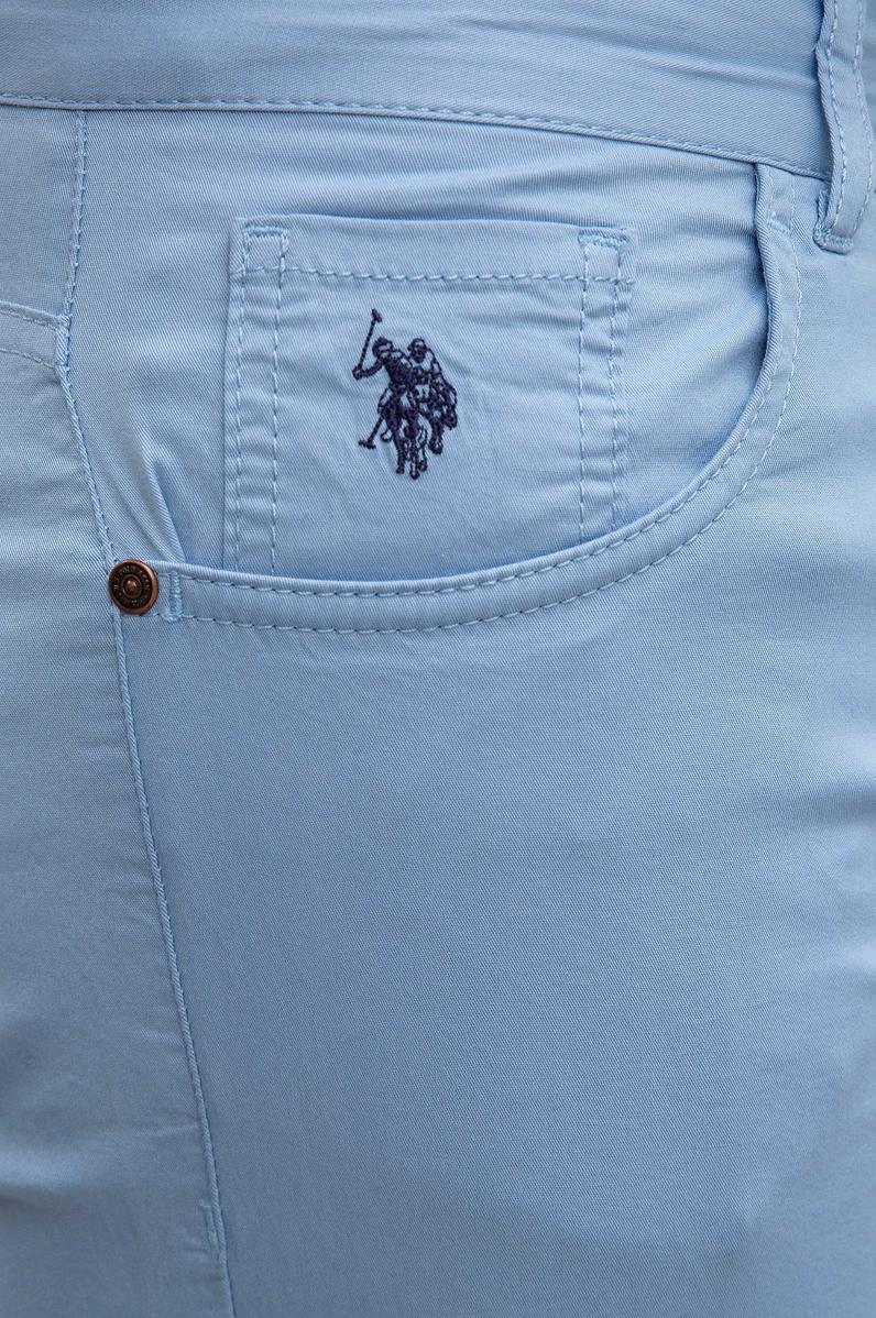 Erkek Açık İndigo Kanvas Pantolon