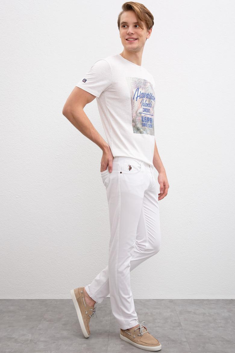 Erkek Beyaz Kanvas Pantolon - 50204731034