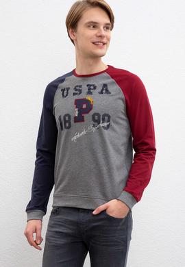 Erkek Antrasit Melanj Bisiklet Yaka Sweatshirt - 50207491014