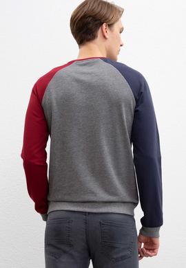 Erkek Antrasit Melanj Bisiklet Yaka Sweatshirt - 50207491014