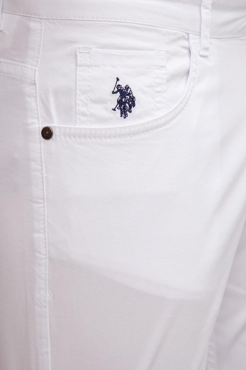 Erkek Beyaz Kanvas Pantolon