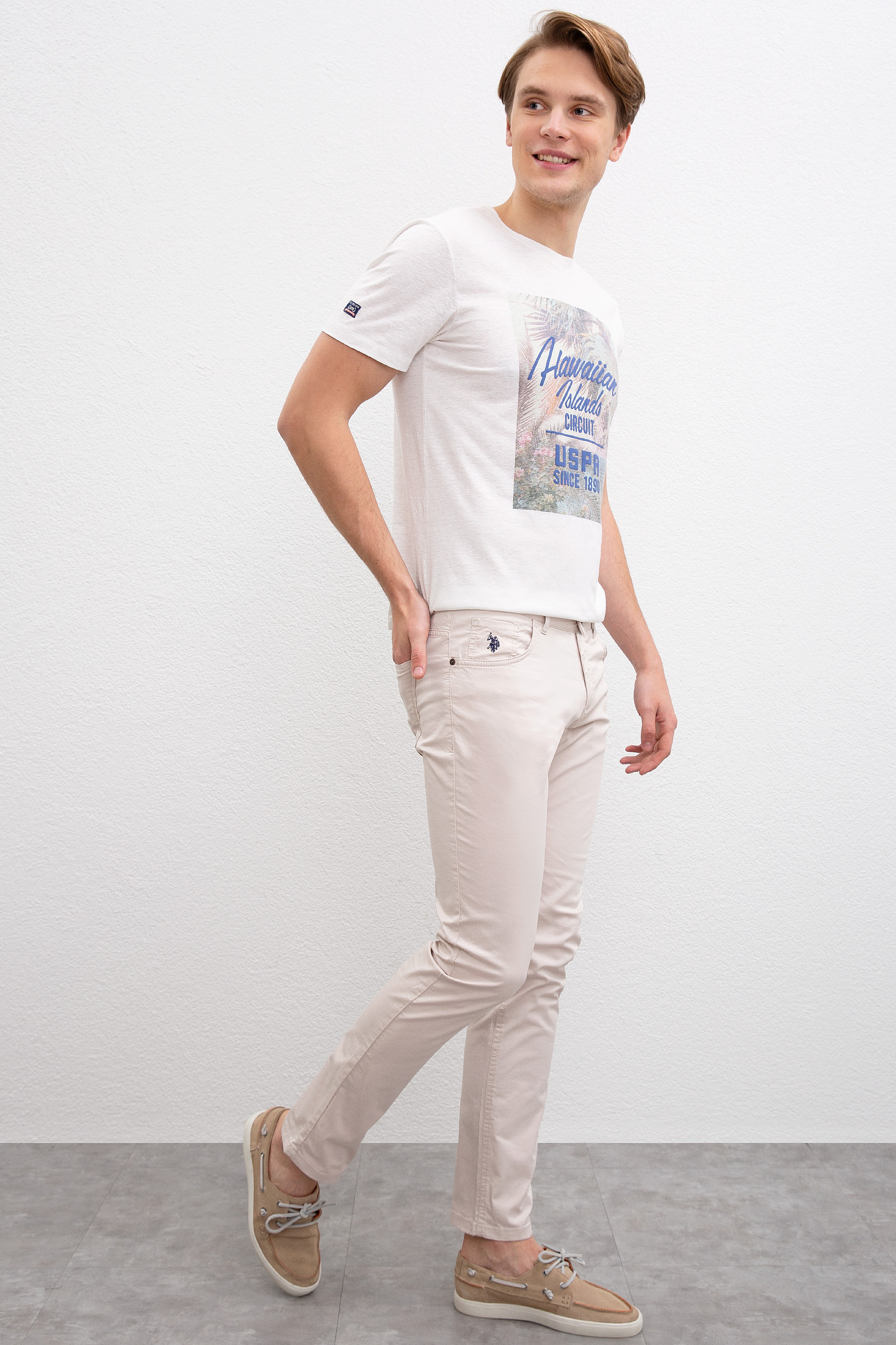 Erkek Taş Rengi Chinos - Image 2