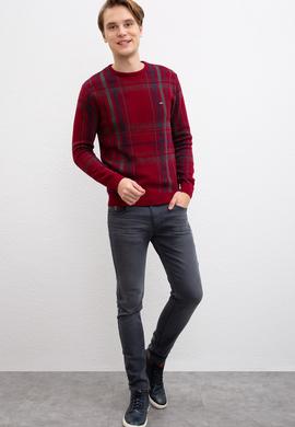 Erkek Bordo Kazak - 50207707036